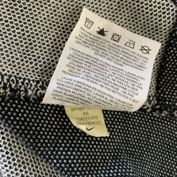 NIKE women Birdseye crew raglan hi-lo black white - Picture 5 of 10